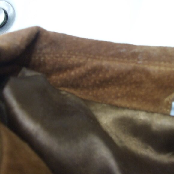 MODERN ESSENTIALS SUEDE LEATHER MID-LENGTH COAT - Picture 12 of 12